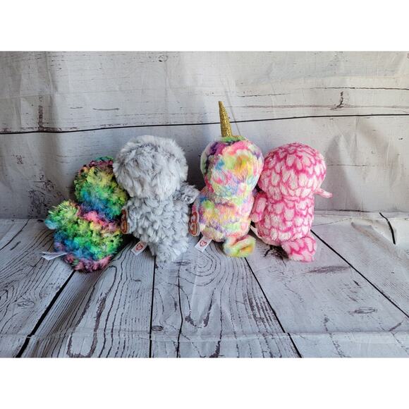 ty beanie boos lot 4 Owls enchanted Owlett Owen Pinky Stuffed Animals - Picture 7 of 12
